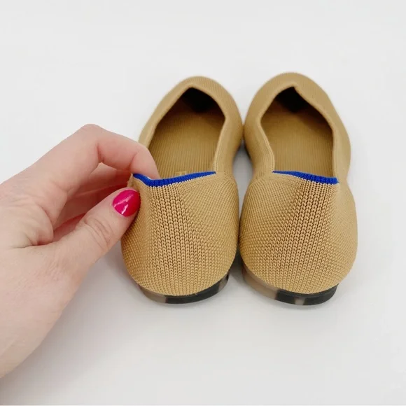 Rothy's Tan and Blue Flats - Picture 4 of 12